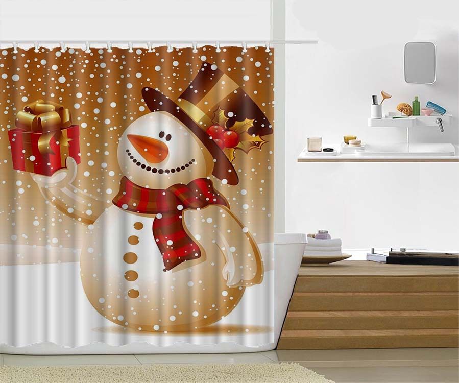 Grosshandel Schneemann Duschvorhang Frohe Weihnachten Sleepy Schneemann Muster Badezimmer Dekorieren Duschvorhang Weihnachtsmann Bad Vorhang 150 180 Cm 180 180 Cm Von Dytowel 14 61 Auf De Dhgate Com Dhgate