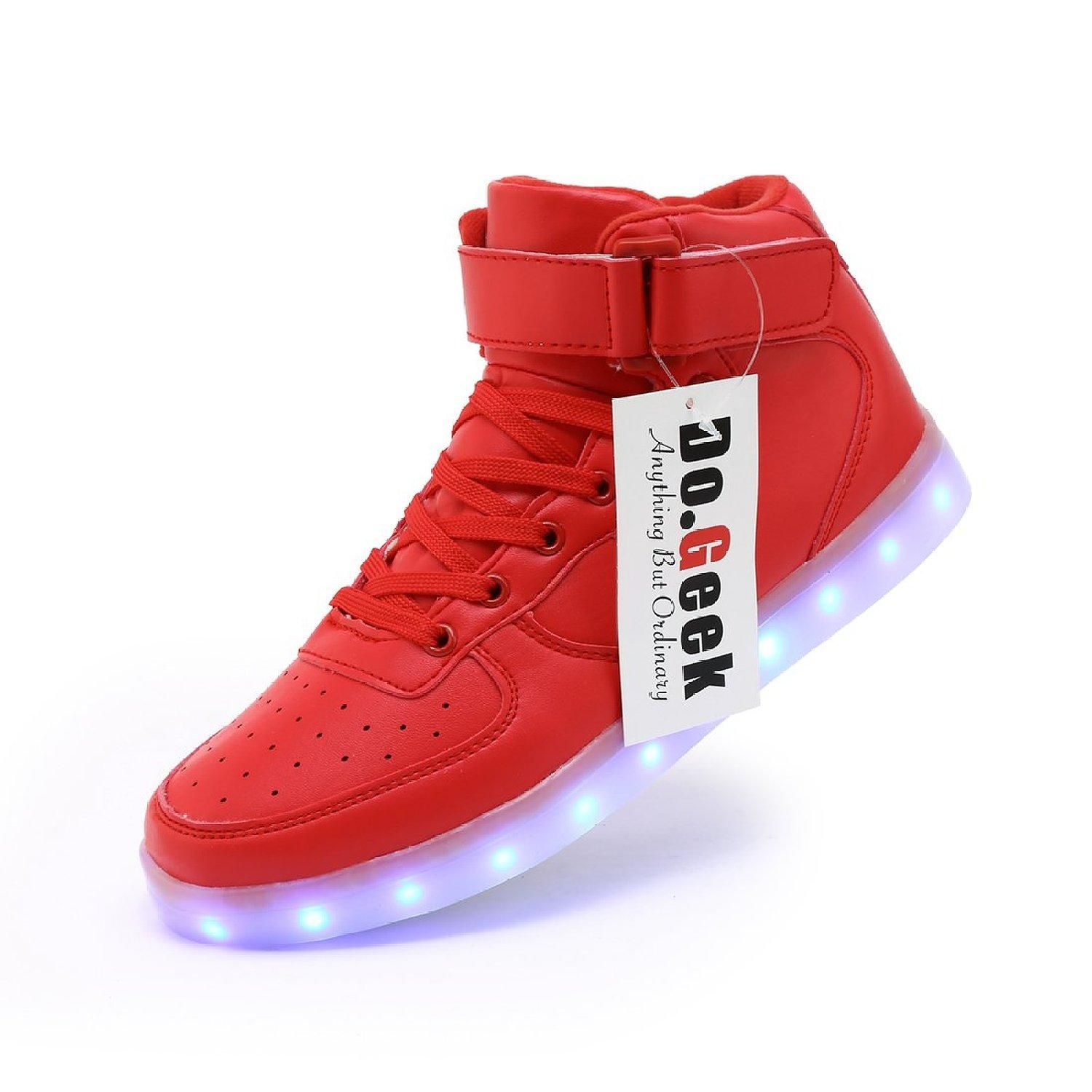 dogeek unisex light up shoes for lights high tops light up vans