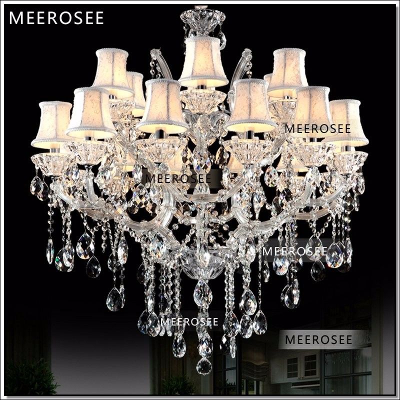 18 Lamps Clear Crystal Chandelier Light Fixture Hotel Chrome 18 Lamps Clear Crystal Chandelier Light Fixture Hotel Chrome Lights Candle Kitchen Cristal Pendentes Of Living Room