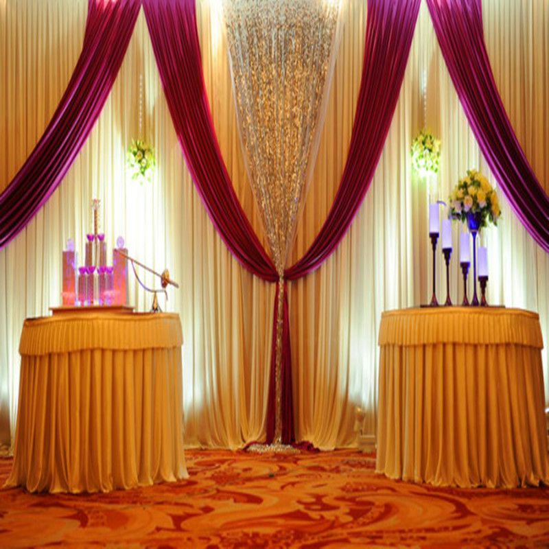 Silk Fabric Wedding Party Backdrop Decoration Width 150CM/59inch Satin