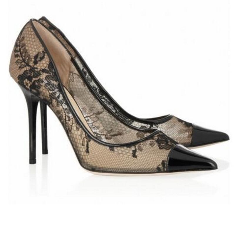 black lace up heels pointed toe