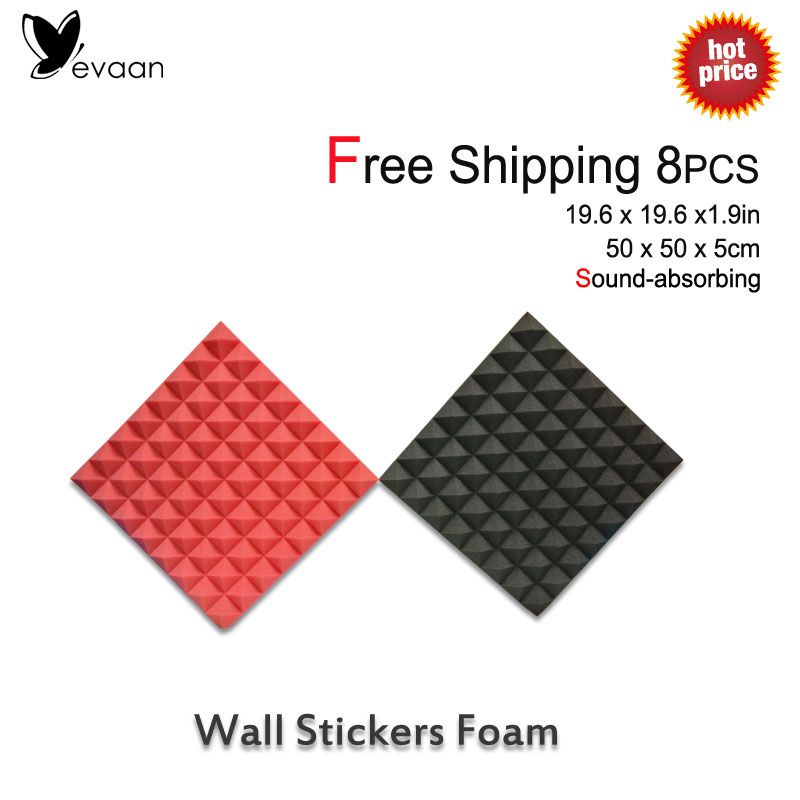 2018 Hot Evaan Foam Panels Black And Red 19 6 19 6 1 96inch Pyramid