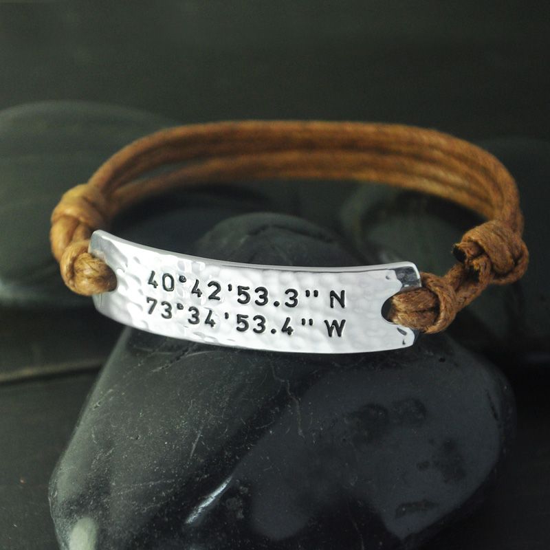 2019 Personalized Bracelet Valentine Gift For Him Latitude Longitude