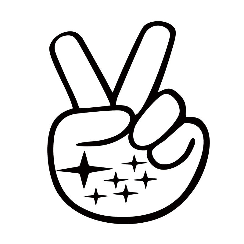 2019 Car Styling For Peace Sign Decal Wave Sticker Outback Legacy Jdm