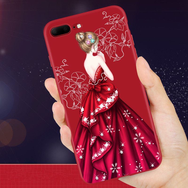for iphone 6s plus 7 plus case color painting girls wedding dressfor iphone 6s plus 7 plus case color painting girls wedding dress red soft tpu silicone cases back cover cell phone cases wholesale 013 designer phone cases