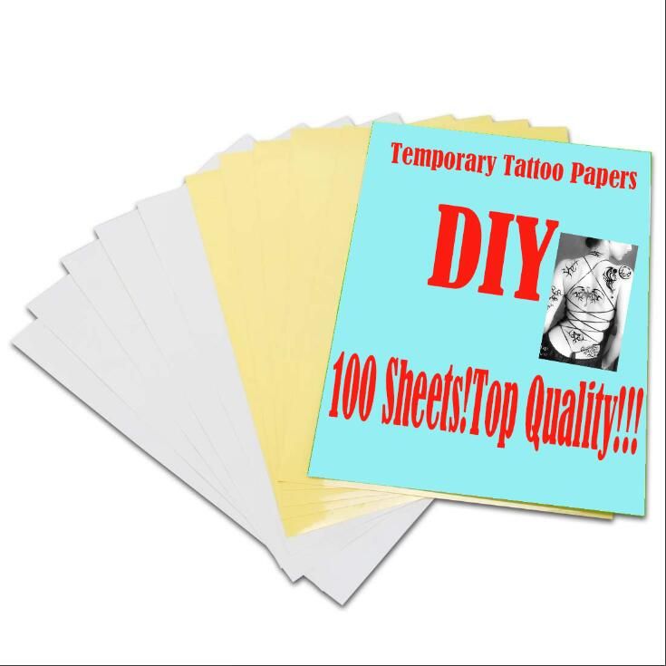 100 Sheets A4 Temporary Tattoo Transfer Papers Inkjet Stencil Paper Stencil Transfer Paper Temp