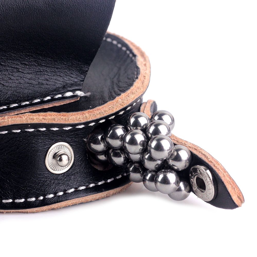 Best Quality 2 In 1 Genuine Leather Hunting Slingshot Pouch With Ball