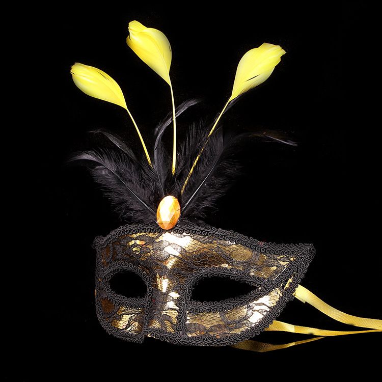 Masquerade Lace feather mask Mardi Gras Carnival Costume Birthday Party BULK