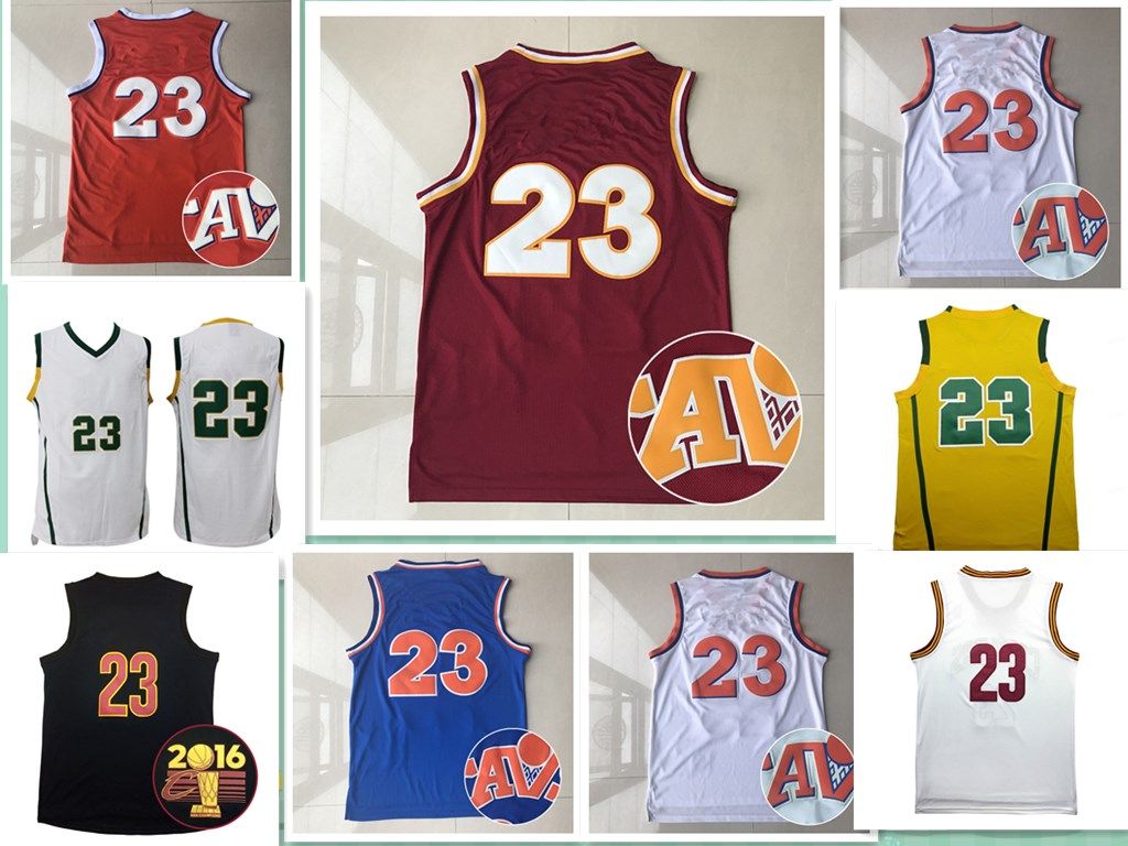 2019 Cheap Men'S Jersey 23 Stitched Throwback LBJ Basketball Jerseys