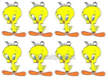 2018 new cartoon tweety bird diy rhinestone metal necklace pendants