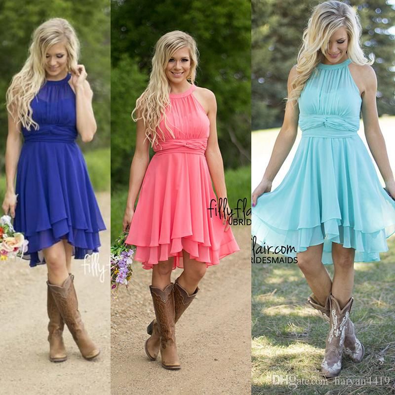 royal blue and coral dress
