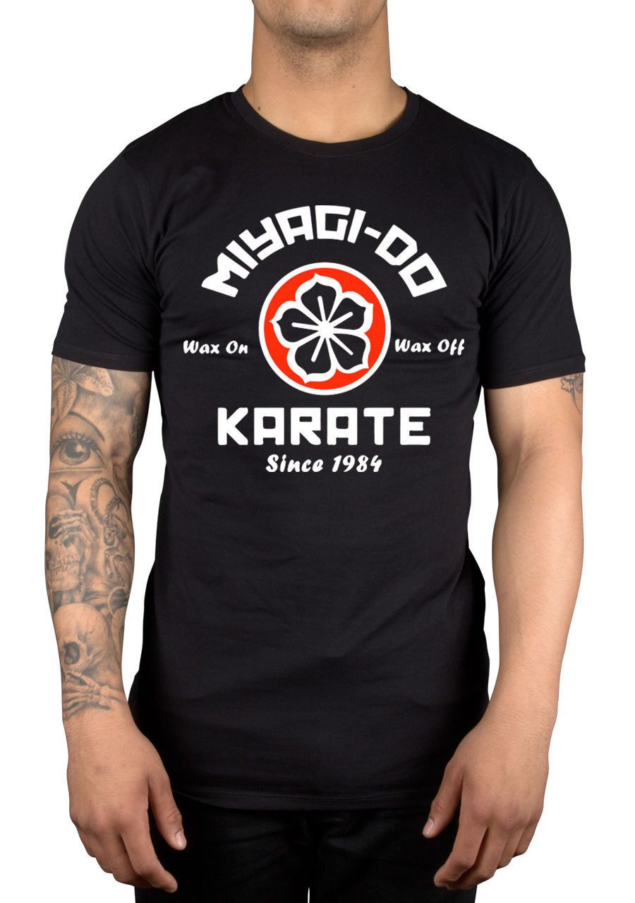 Miyagi Do Karate Wax On Wax Off T Shirt 9018w Karate Kid Martial Artser