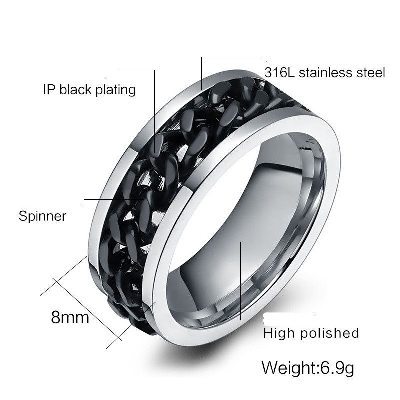 Fashion Jewelry Tianium Stainless Steel Ring Unisex Tianium Finger Rings for Man Woman Birthday Wedding Gifts