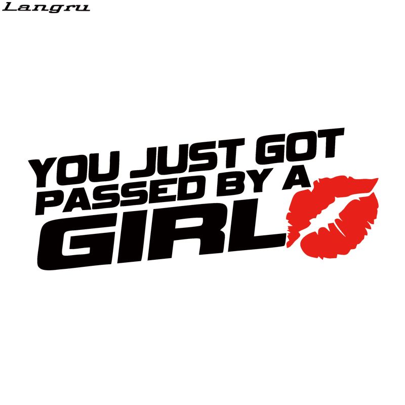 you just got passed by a girl of decal funny sticker car styling