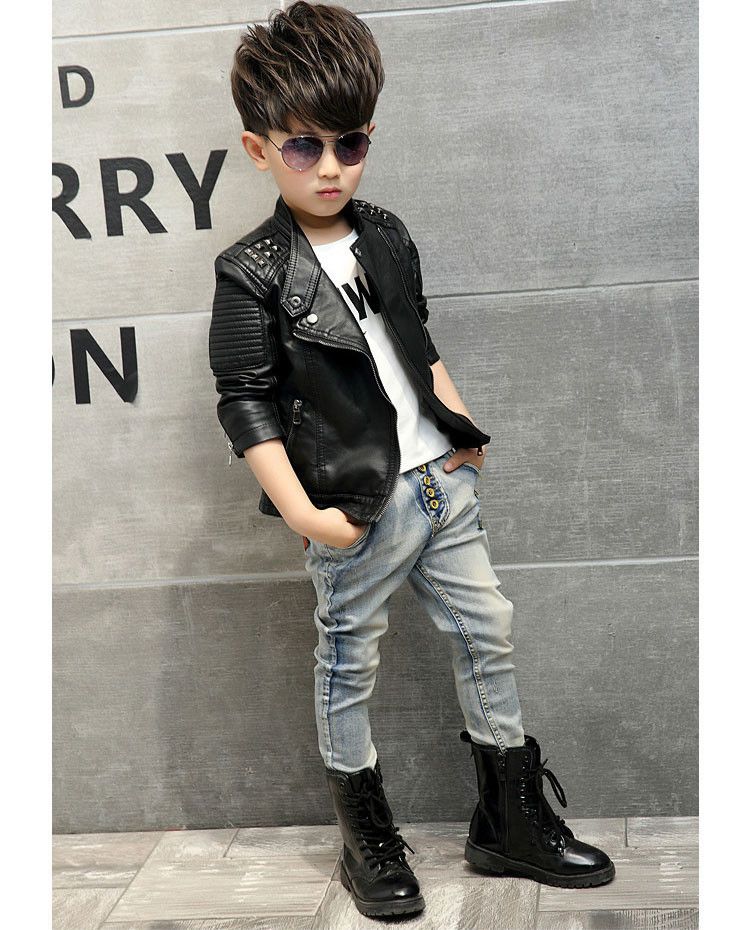New Kids Faux Leather Jackets For Boys & Girls Children Fashion Brand ...