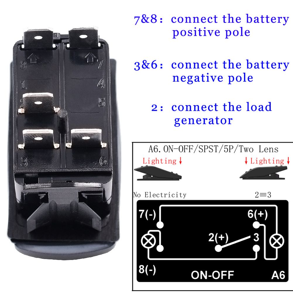 2020 Waterproof 20 A 12 V Bar Carling Style Car Toggle Switch Skull Laser Blue Led Light Rocker On Off 5 Pins For Car Motor Boat From Pings0905 3 82