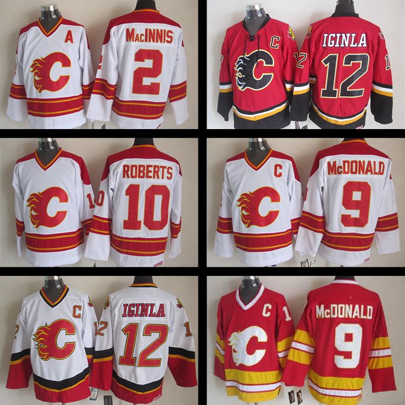 2020 Calgary Flames Throwback Nhl Jersey Stitched Al MacInnis Lanny