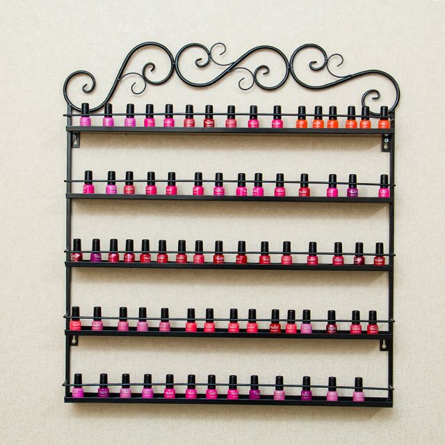 Nail Polish Desktop Rack 5 Layers Display Stand Storage Holds Iron Art