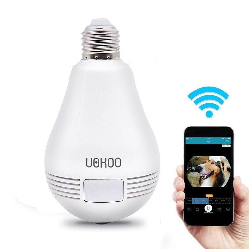 Wifi Globe Panorama Cam P2p Hidden Lamp Bulb Ip Camera Hd 960p Video