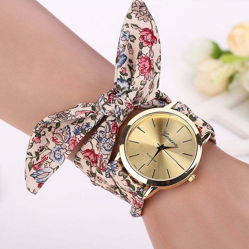 Bracciale Donna Orologio Da Polso Al Quarzo Di Stoffa Floreale Di Lusso  Donna. Orologio Da Donna Da 2,25 € | DHgate Italy