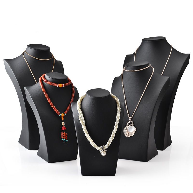 10" Pendant Necklace Black Velvet Neck Form Jewelry Presentation Display 