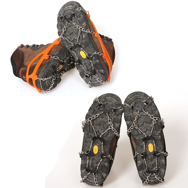 2 Pair Ice Cleats, Universal Non Slip Gripper