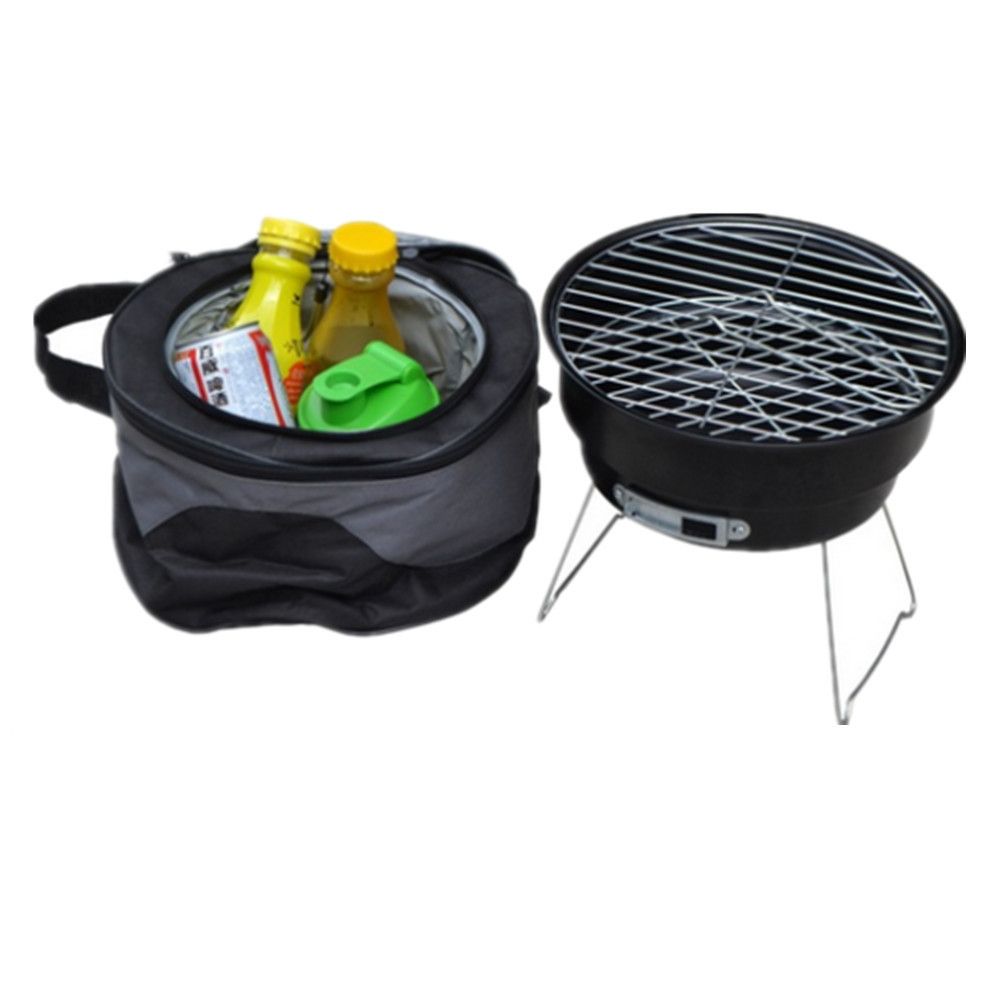 Round Portable Barbecue Roasting Tools Outdoor Camping Picnic Round Portable Barbecue Roasting Tools Outdoor Camping Picnic Charcoal Bbq Grills Commercial Small Stainless Steel