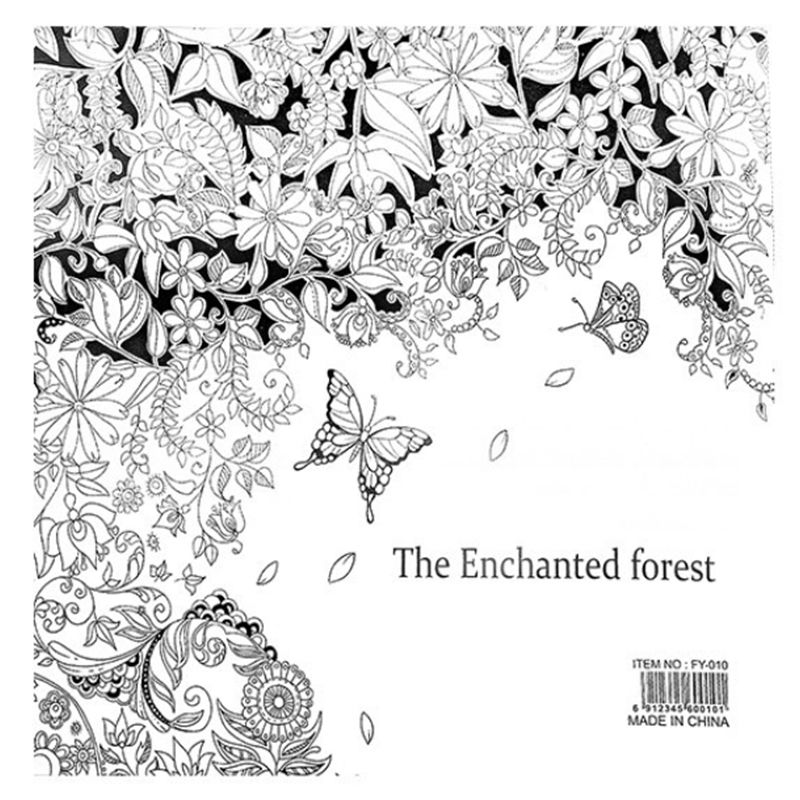 The Enchanted Forest Book Coloring For Adult Kid Painting Antistress Mandala Secret Garden Quiet Color Drawing 2525cm 24pages Colouring Pages Of Books