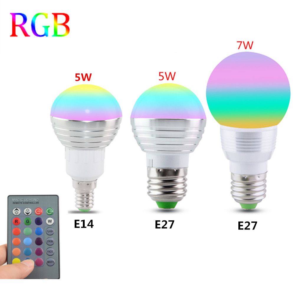 E27 E14 Led Changing Rgb Magic Light Bulb Lamp 85 265v 110v 120v E27 E14 Led Changing Rgb Magic Light Bulb Lamp 85 265v 110v 120v 220v Spotlight Ir Remote Control Outdoor Bulbs Headlight From