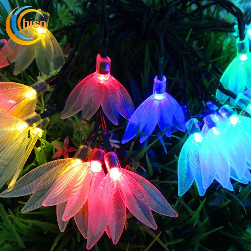 Outdoor Led Lights Solar String Four Leaf Flower 4 8m Outdoor Led Lights Solar String Four Leaf Flower 4 8m 20 Leds Waterproof Perfect Decoration Party Wedding Home Globe Fairy
