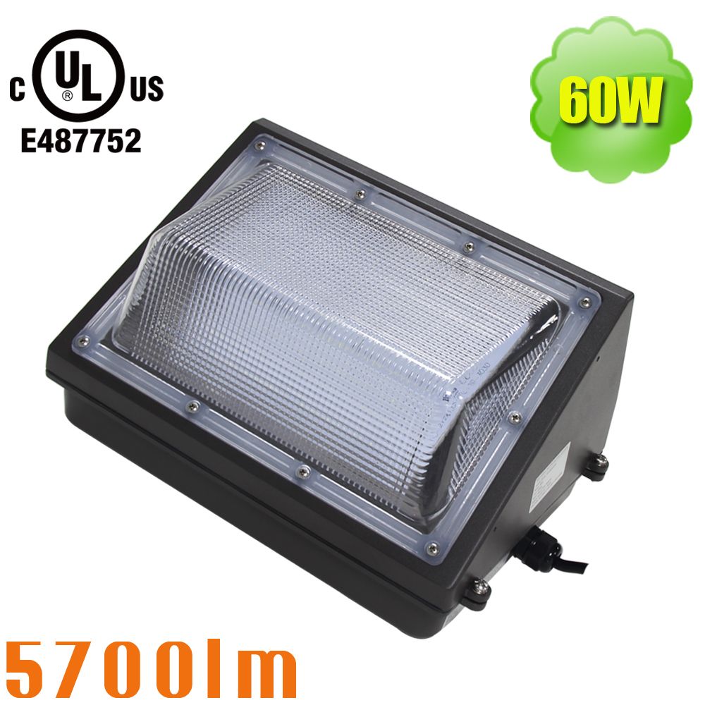 60w Exterior Bulbs Led Wall Pack Fixtures Outdoor Lamps Ip65 Garden Backyard Warehouse Garage Flood Lighting Smd3030 100 277vac