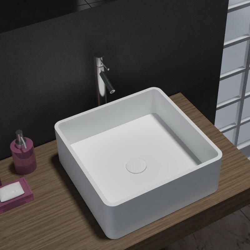 Bathroom Sink Acrylic Resin Stone Solid Surface Stone Table Top Counter Top Basin Pb2074