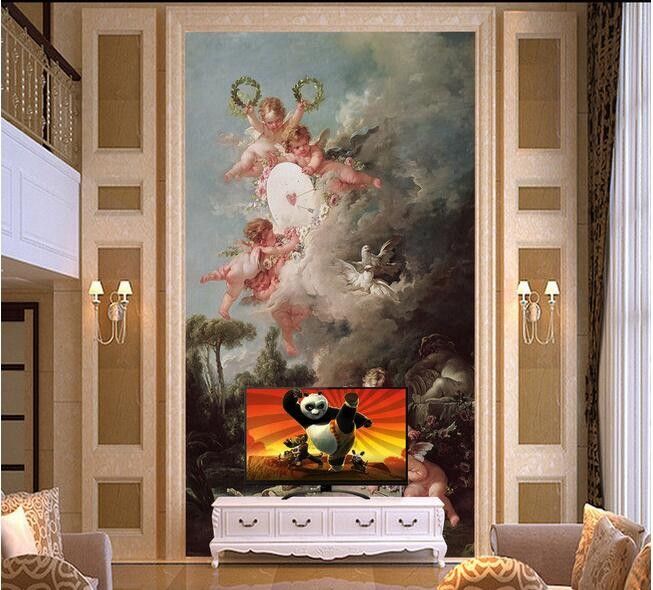European Religion Angels Wall Mural Photo Wallpaper Living Room