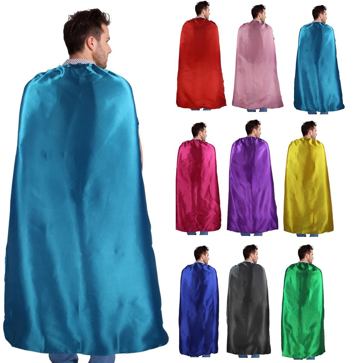 PLAIN COLOR 90*140cm Single Satin Costume Halloween Cosplay Adult Capes
