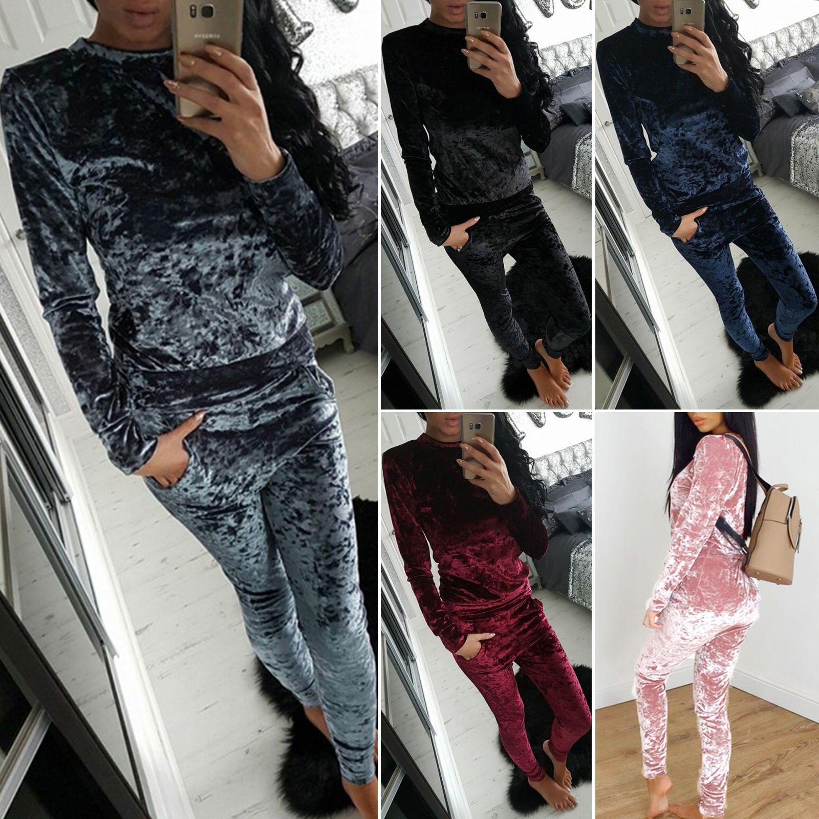 velvet womens tracksuit set