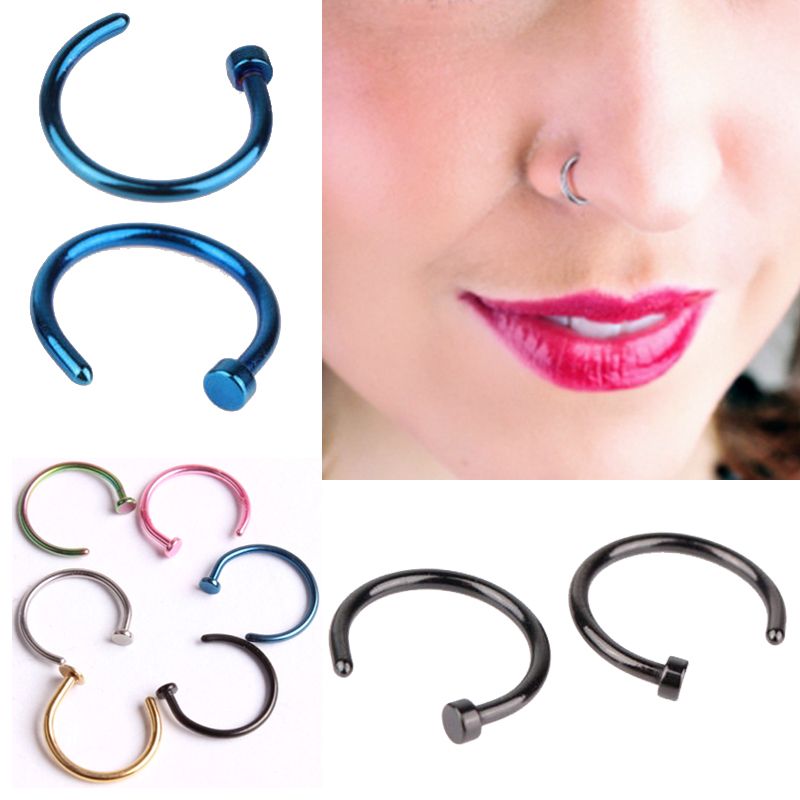 2018 Trendy Nose Rings Body Piercing Jewelry Stainless Steel Nose Hoop