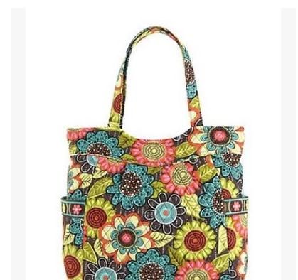 Vb Cotton Bag Women Big Flower Tote Bag Shoulder Bag Womens