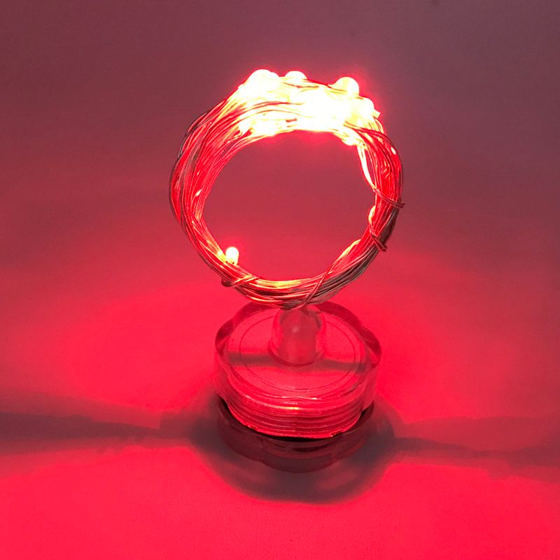 Led Weihnachtsdekoration Lichter Rotary Kerze Tauchen Kupferdraht String Cr2032 Batterie Wasserdicht Ip68 Rotlicht
