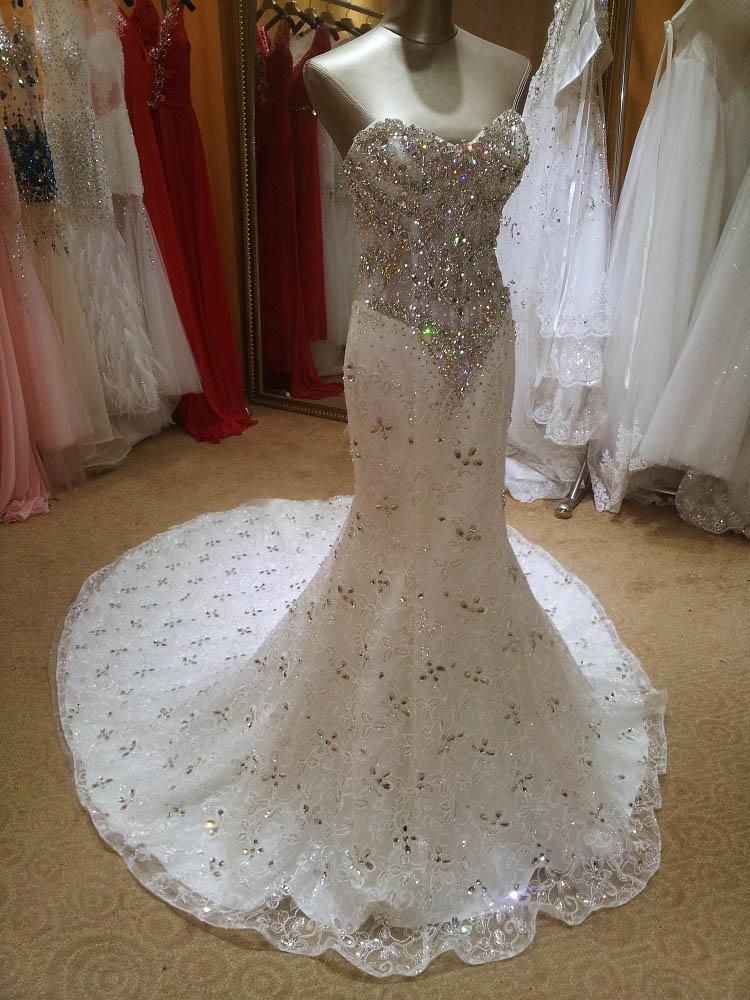 diamond corset wedding dress