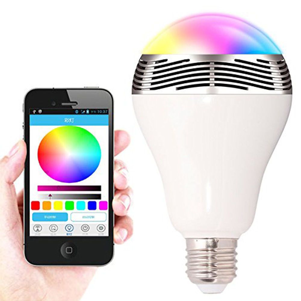 Whole Smart Led Light Playbulb Wireless Bluetooth Speaker Audio Whole Smart Led Light Playbulb Wireless Bluetooth Speaker Audio Lamp Smartphone Free App Controlled Multicolored Display Lighting