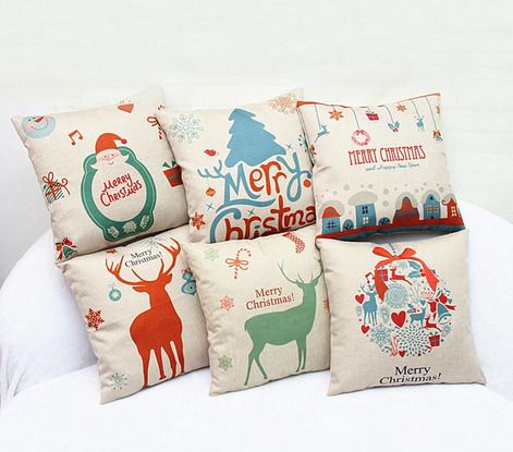 merry christmas pillow cases cushion cover sofa christmas tree christmas pillowcases