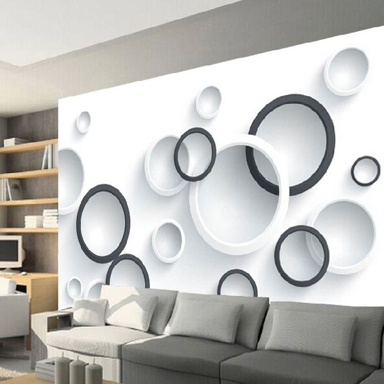Seamless Large Scale TV Backdrop Video Wall Wallpaper Modern Simple 3d