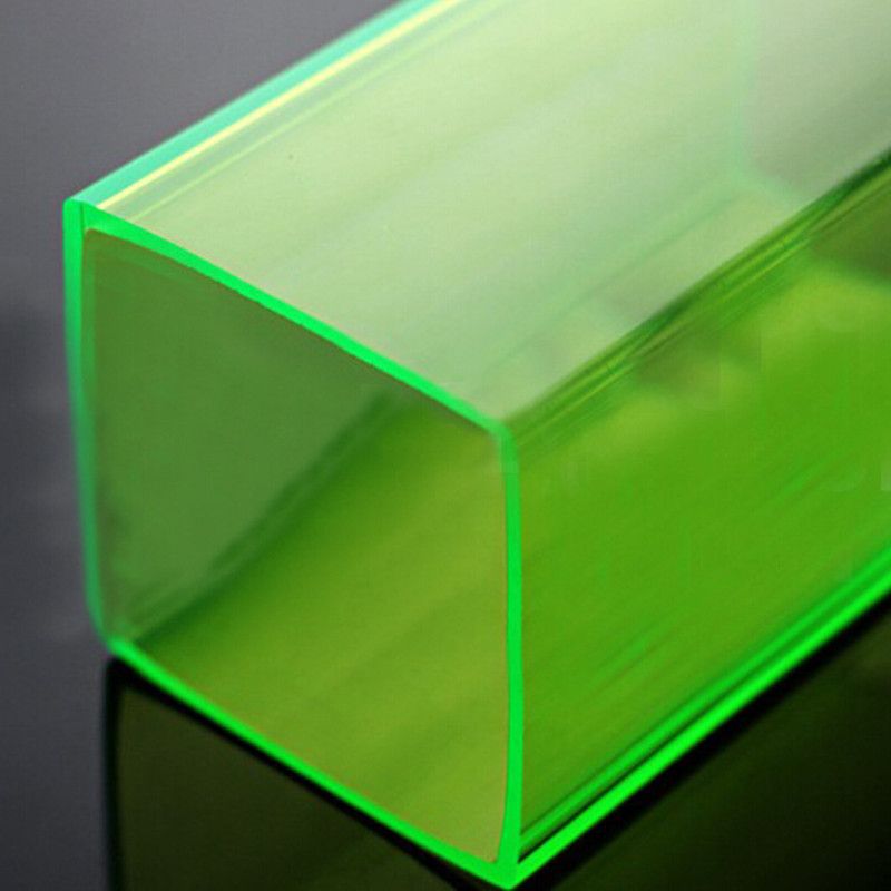 Plastic Acrylic Plexiglass Clear Square Tube OD25x25x1000mm LED Decor