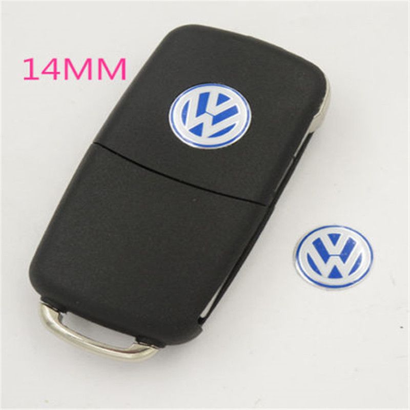 Car Metal 14MM Key Fob Logo Badge Emblem Sticker Key Remote Sticker