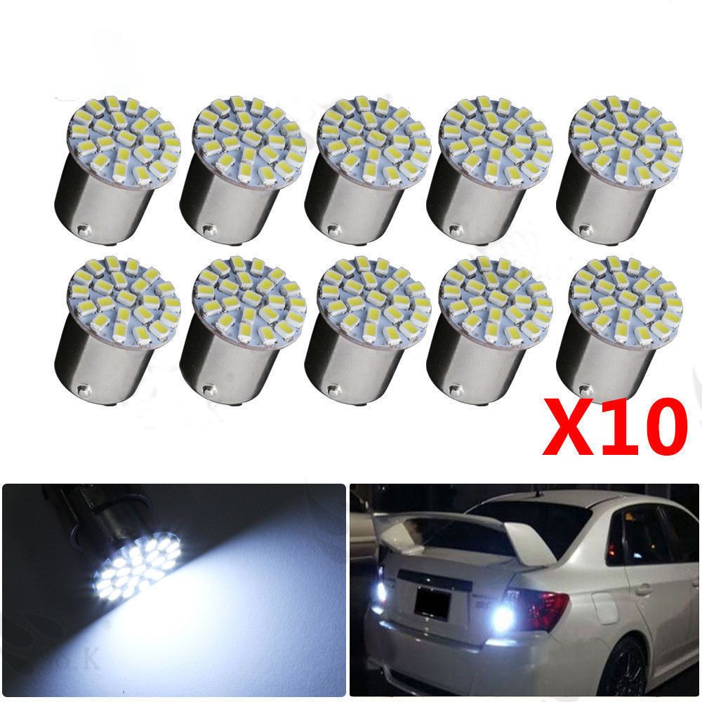10X White 12V 4W 1156 BA15S 22 SMD Car LED Light Bulb Turn Signal