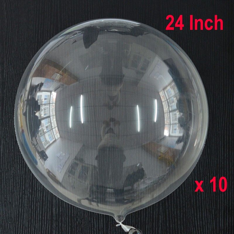 Large 24 Inch Transparent Foil Balloons Giant Clear Helium Air Globo