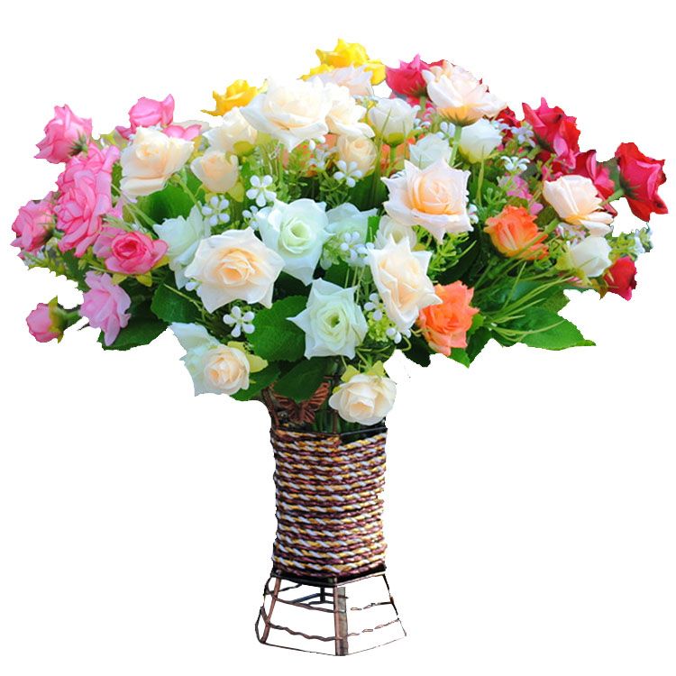 Gypsophila Flowers Real Flower Glass Vase Garden Simulation Flower