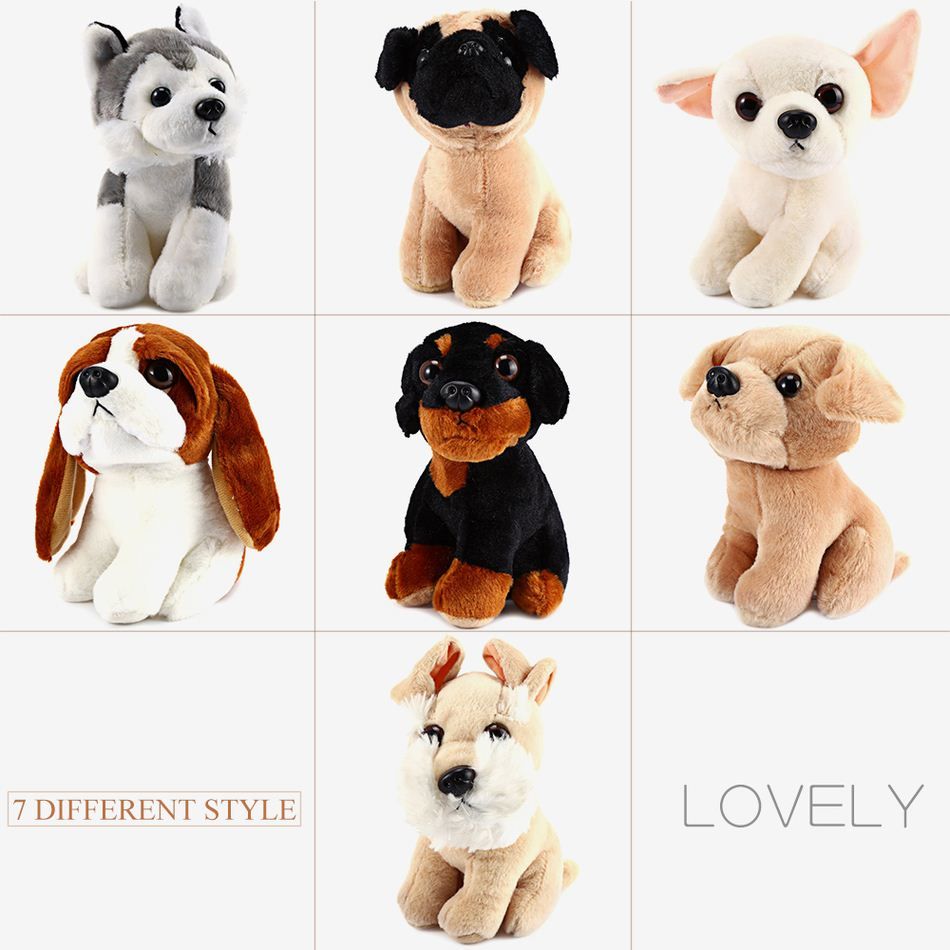 7 Inch Cute Dog Plush Doll Stuffed Soft Animal Toy Husky Pug Dog Stuffed Animals Plush Toy Soft Dolls Children Christmas Gift Victorian Dolls 18 In Doll