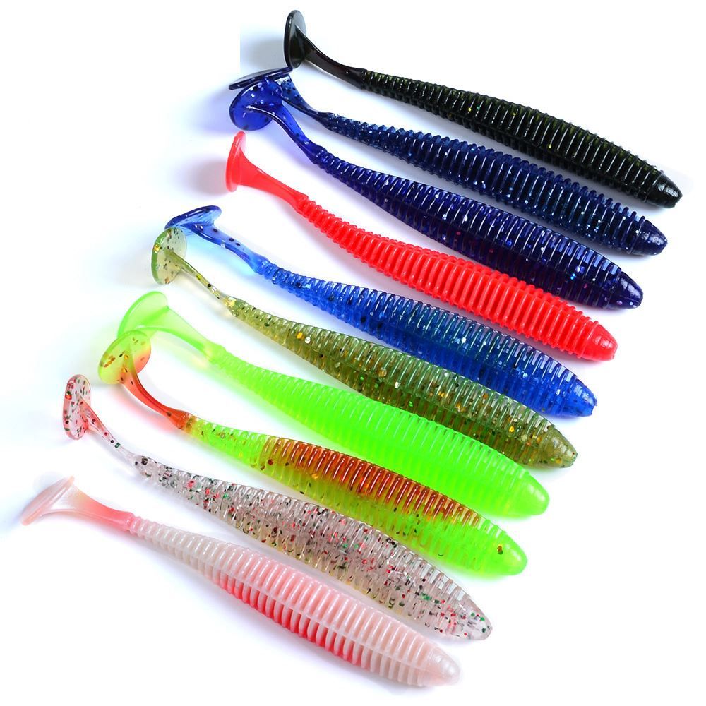 2019 2.4g/8.5cm Soft Lure Japan Shad Worm Swimbaits Jig Head Fly