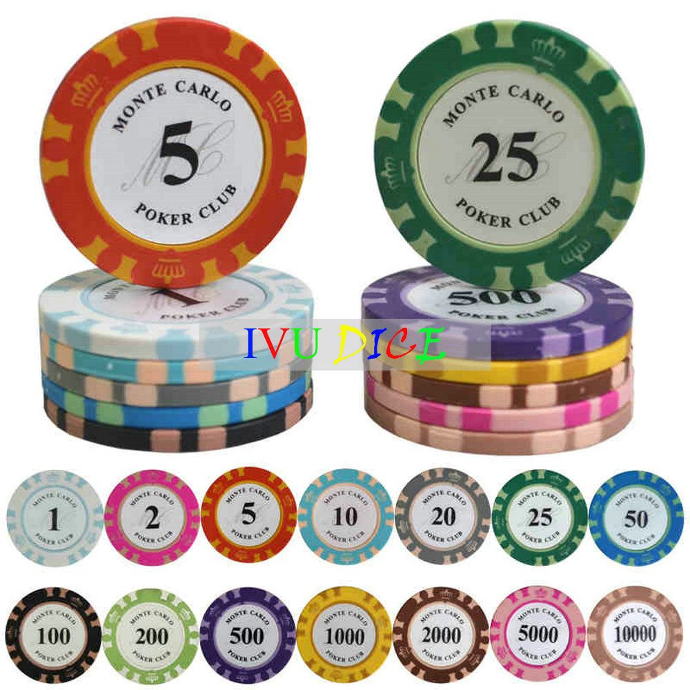 2021 High Quality Crown Clay Texas Holdem Poker Chips Classic 14g Clay